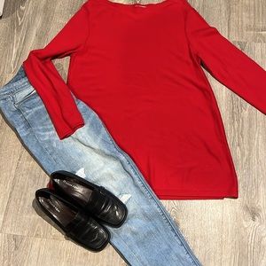 Lightweight Red Cotton Sweater